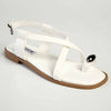 Madison Jenna Toe Ring Flat Sandal - White-Madison Heart of New York-Buy shoes online