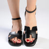 Madison Jenny H Bar Flat Sandal - Black-Madison Heart of New York-Buy shoes online