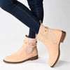 Madison Jenny Lynn Gusset Studded Ankle Boot - Nude