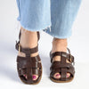 Madison Jerry Closed Toe Sandal - Chocolate-Madison Heart of New York-Buy shoes online