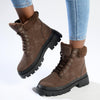 Madison Jersey Hiker Lace Fashion Boot - Chocolate-Madison Heart of New York-Buy shoes online