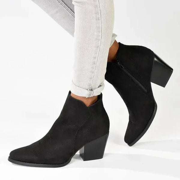 Madison Jett 2 Cuban Heel Ankle Boot - Black