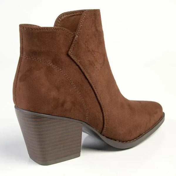 Madison Jett 2 Cuban Heel Ankle Boot - Chocolate