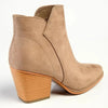 Madison Jett Cuban Heel Ankle Boot - Taupe
