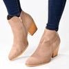 Madison Jett Cuban Heel Ankle Boot - Taupe