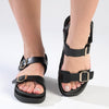 Madison Jillion Sandal With Velcro Backstrap - Black-Madison Heart of New York-Buy shoes online