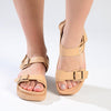 Madison Jillion Sandal With Velcro Backstrap - Nude-Madison Heart of New York-Buy shoes online