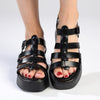 Madison Jizelle Platform Sandals - Black-Madison Heart of New York-Buy shoes online