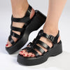 Madison Jizelle Platform Sandals - Black-Madison Heart of New York-Buy shoes online