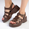 Madison Jizelle Platform Sandals - Chocolate-Madison Heart of New York-Buy shoes online