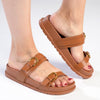 Madison Joanie Push in Sandal - Tan-Madison Heart of New York-Buy shoes online