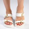 Madison Joanie Push in Sandal - White-Madison Heart of New York-Buy shoes online