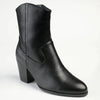 Madison Jodie Plain Block Heel Cowboy Boot - Black