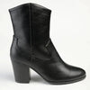 Madison Jodie Plain Block Heel Cowboy Boot - Black