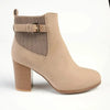 Madison Johnda Ankle Gusset Boot - Nude
