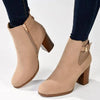 Madison Johnda Ankle Gusset Boot - Nude