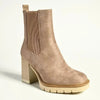 Madison Jones Chelsea Block Heel Boot - Taupe