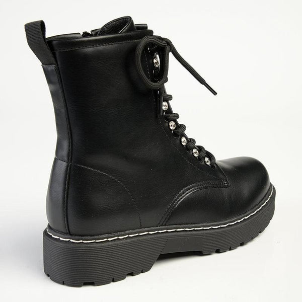 Madison Josephine 2 Lace Up Boots - Black-Madison Heart of New York-Buy shoes online