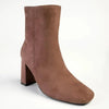 Madison Joy Block Heel Ankle Boot - Brown