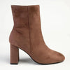 Madison Joy Block Heel Ankle Boot - Brown
