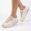Madison Juri Lace Up Sneaker - Nude/White
