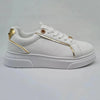Madison Justice Platform Sneaker - White/Gold