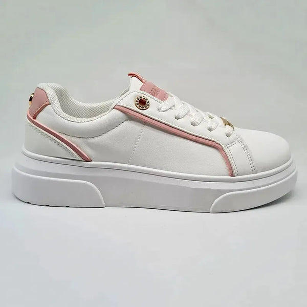 Madison Justice Platform Sneaker - White/Pink
