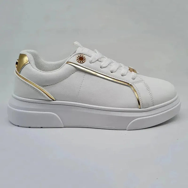Madison Justice Sneaker - White/Gold