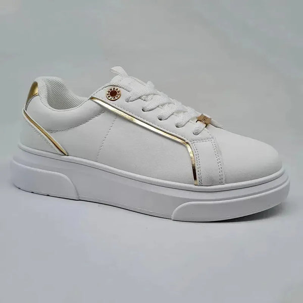 Madison Justice Sneaker - White/Gold
