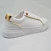 Madison Justice Sneaker - White/Gold