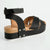 Madison Kali Cross Strap Wedge Sandal - Black-Madison Heart of New York-Buy shoes online