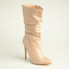 Madison Kessa Rouched Stiletto Boot - Nude-Madison Heart of New York-Buy shoes online