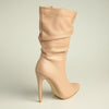 Madison Kessa Rouched Stiletto Boot - Nude-Madison Heart of New York-Buy shoes online