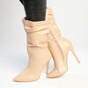 Madison Kessa Rouched Stiletto Boot - Nude-Madison Heart of New York-Buy shoes online