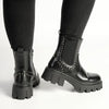 Madison Kika Studded Gusset Boot - Black-Madison Heart of New York-Buy shoes online