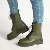 Madison Kiki Chunky Military Boot - Khakhi-Madison Heart of New York-Buy shoes online