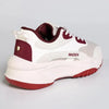 Madison Kim Ladies Fashion Sneaker - White / Burgundy