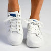 Madison Lace-Up Checkered Fashion Sneaker - White/Blue