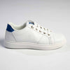 Madison Lace-Up Checkered Fashion Sneaker - White/Blue-Madison Heart of New York-Buy shoes online