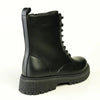 Madison Lace Up Combat Boots - Black