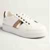 Madison Lace-Up Fashion Sneaker - White/Gold-Madison Heart of New York-Buy shoes online