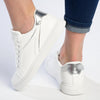 Madison Lace-Up Fashion Sneaker - White/Silver-Madison Heart of New York-Buy shoes online