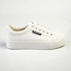 Madison Ladies Basic Lac Up Sneaker - White