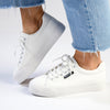 Madison Ladies Basic Lac Up Sneaker - White-Madison Heart of New York-Buy shoes online