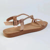 Madison Ladies Diamond Knot Flat Sandal - Rose Gold