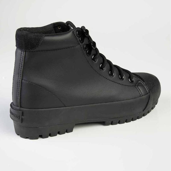 Madison Ladies Hi Top Sneaker - Black Mono-Madison Heart of New York-Buy shoes online