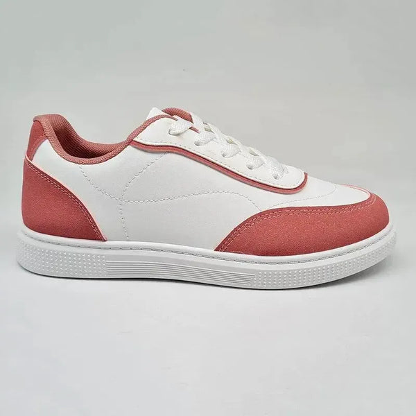 Madison Ladies High Fashion Cyprus Sneaker - White/ Pink