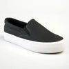 Madison Ladies Platform Slip On Sneaker - Black/White Sole