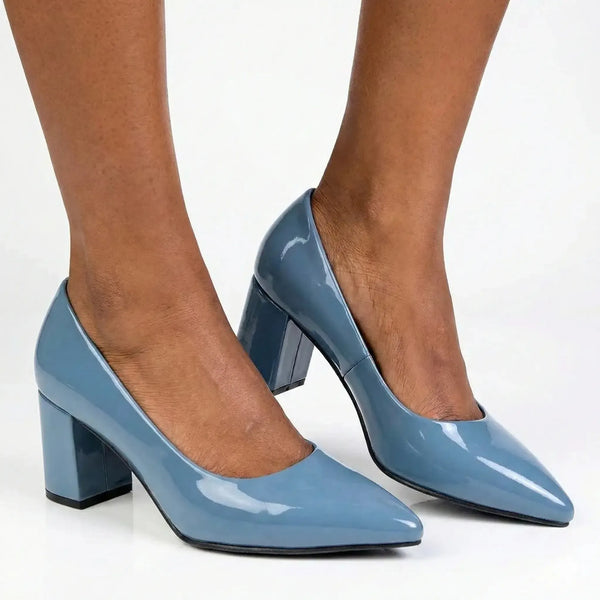 Madison Ladies Pointed Toe Formal Court - Petrol Blue