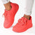 Madison Ladies Side Zip Detailed Sneaker - Red